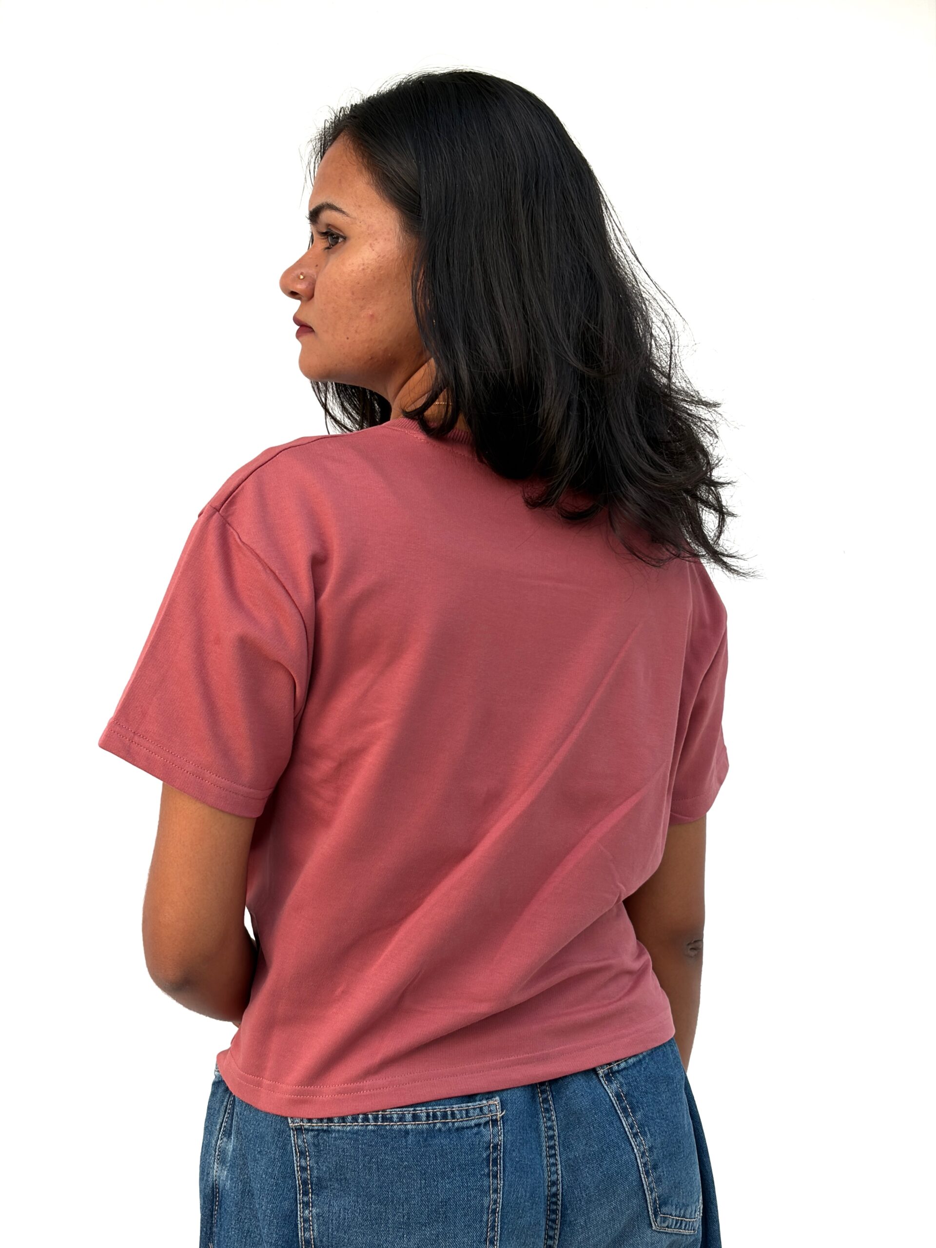 Stylen Mallu - Casual Regular Sleeves Solid Women Pink Crop Top - Image 3